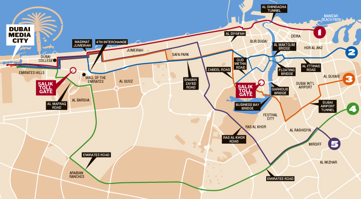 Dubai Metro Map. to get to Dubai Media City